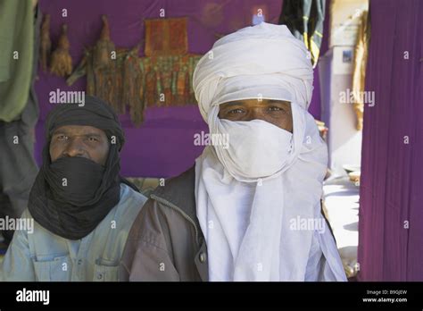 Africa Libya Ghat Tuaregs Portrait 30 40 Years Africa Old Part Of Town