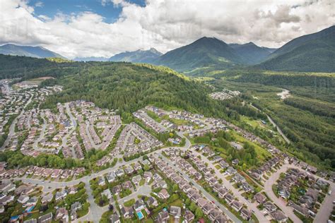 Aerial View Of Promontory Chilliwack British Columbia Stock Photo