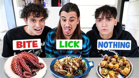 Extreme Bite Lick Or Nothing Food Challenge Youtube