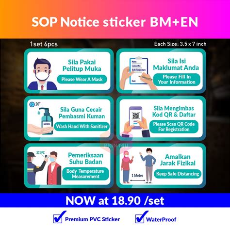 Let's take a trip into a more organised inbox. PRINT4U BM+ENG SOP NOTICE SIGN STICKER set | Shopee Malaysia