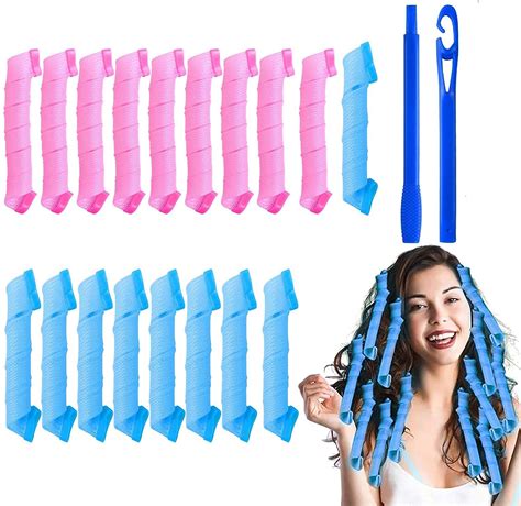 Buy Uraqt Hair Curlers Styling Kit 30cm Hair Rollers Heatless Spiral