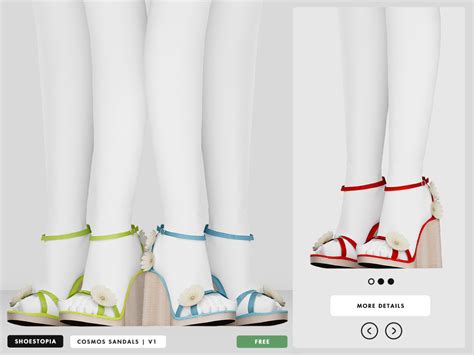 Shoestopia Cosmos Sandals Updated Free The Sims 4