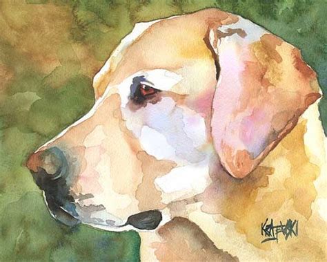 Labrador Retriever Art Print Of Original By Dogartstudio On Etsy Yellow