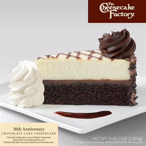 The Cheesecake Factory 9 30th Anniversary Cheesecake 3 Lb 7 Oz