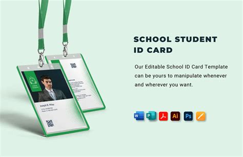 School Student Id Card Template In Pages Publisher Psd Word