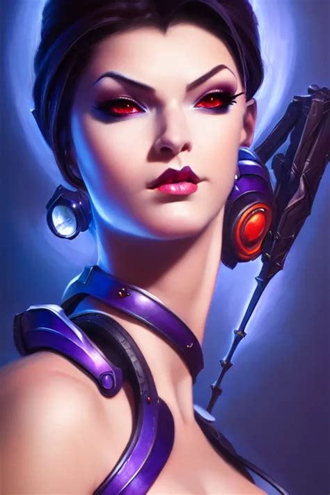 Epic Lovely Widowmaker Portrait From Overwatch Stable Diffusion