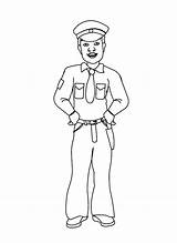 Coloring Police Policeman Officer Drawing Draw Printable Cartoon Officers Clipart Getdrawings Library Coloringfolder Professions Standing sketch template