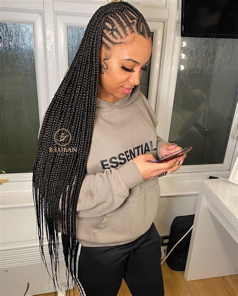 Freestyle Pattern Fulani Hairstyle Big Box Braids Hairstyles Braided