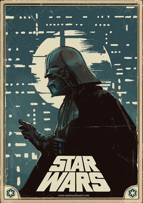 Star Wars Vintage Posters Funarts Mateusz Lenart Star Wars Poster