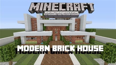 Minecraft Xbox 360 How To Build A Modern Brick House Youtube