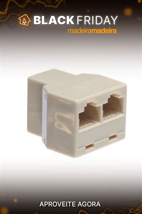 Adaptador Rj45 Duplo 1 Fêmea X 2 Fêmeas 8p8c Madeiramadeira