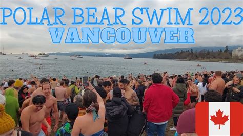 Polar Bear Swim Vancouver 2023 English Bay Beach Vancouver Canada 🇨🇦