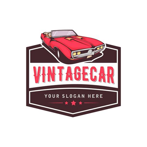 A Template Of Classic Or Vintage Or Retro Car Logo Design Vintage