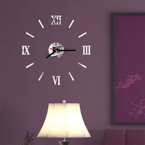 Generic Stick On Wall Clock Diy Large Modern Design Decal 3d Jumia
