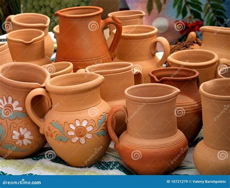 Clay Pots Stock Image Image Of Gardening Decor Clay 10721279