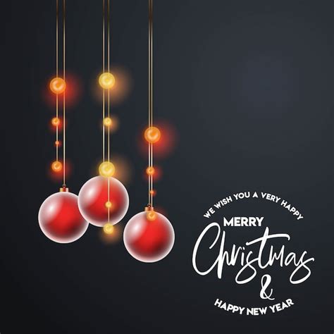 Premium Vector Christmas Card Design With Elegant Design