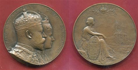 England Gro Britannien United Kingdom Bronze Gu Medaille Bronze Cast Medal Kr Nung Coronation