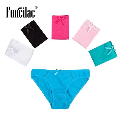 Funcilac Womens Underwear Lingerie Cotton Cute Panties Sexy String Femme Knickers Ladies