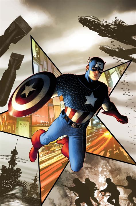 Apr110744 Captain America By Steve Mcniven Poster Previews World