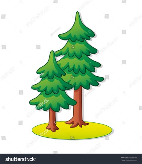 Two Spruce Trees Stock Vector Royalty Free 349333088 Shutterstock