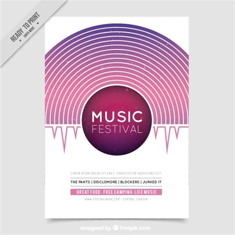 Free Vector Abstract Modern Music Festival Poster