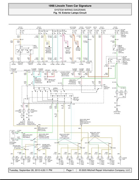 wiring diagram 1999 lincoln town car