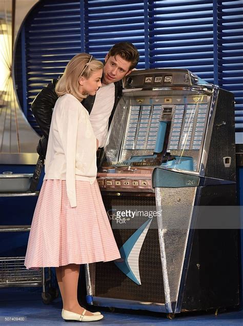 Actors Julianne Hough As Sandy And Aaron Tveit As Danny Zuko During