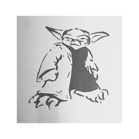Yoda Star Wars Print Stencil Star Wars Prints Star Wars Stencil