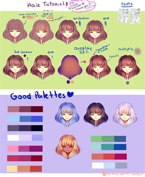 Hair Coloring Tutorial Palettes 500 Watchers By Kimisucandy On