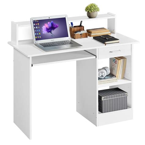 Buy Yaheetechhome Office Wood Computer Desk With Keyboard Tray And