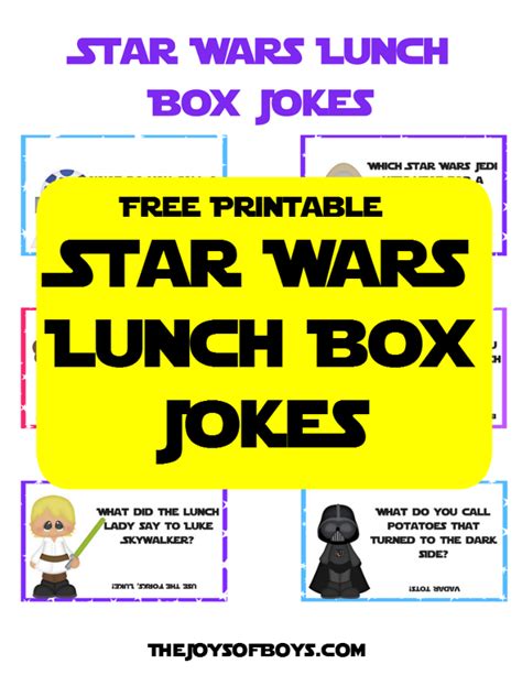 Star Wars Lunh Box Jokes Printable Star Free Printables Learning
