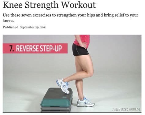 Knee strength workout - 7. Reverse step-ups | Knee strength, Strength workout, Knee exercises