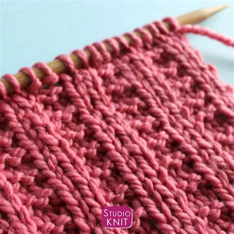 Garter Ribbing Stitch Knitting Pattern Studio Knit