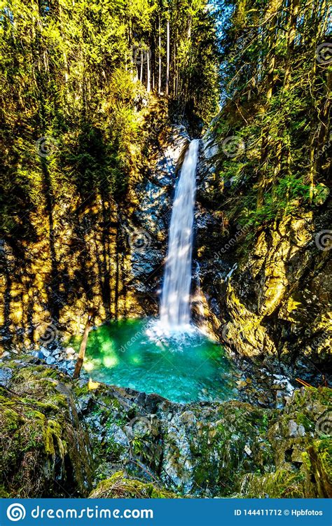 The Turquoise Waters Of Cascade Falls In The Fraser Valley Of British