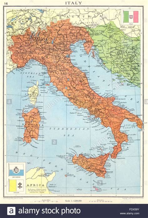 An Old Map Of Italy Showing The Major Cities