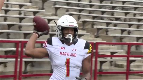 Dj Moore One Handed Touchdown Catch Maryland Spring Football Youtube