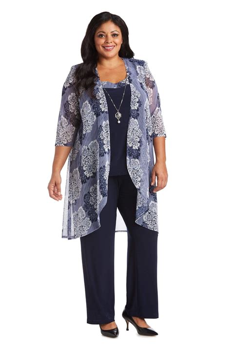Three Piece Puff Print Duster Pant Set In Mother Of The Bride