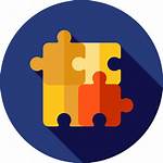 Puzzle Icon Security Party Services Application Flat