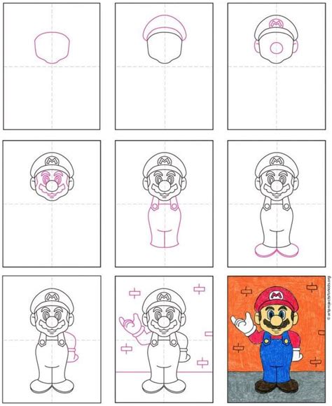 Step By Step Instructions For How To Draw Mario From Marios Super