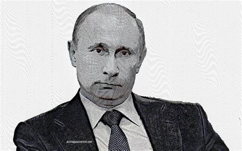 Vladimir Putin President Of Russia Portrait Art Russian Leader