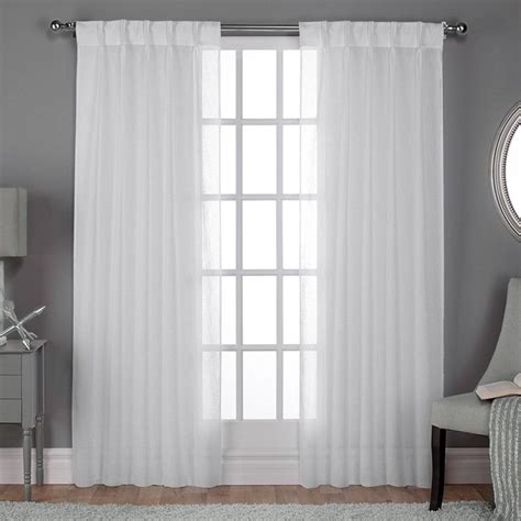Buy Exclusive Home Curtains Belgian Textured Linen Look Jacquard Sheer