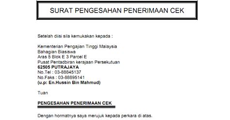 Efektivitas penagihan pajak dengan surat teguran dan surat paksa terhadap penerimaan. Surat Pengesahan Penerimaan Cek