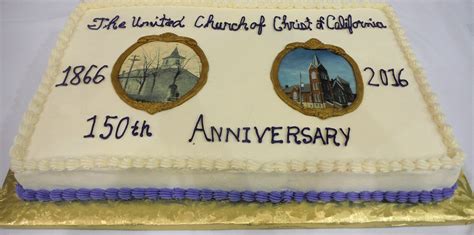 A finished cake is often enhanced by covering it with icing, or frosting, and toppings such as sprinkles. 150th Anniversary Dinner and Program Photo Album - United Church of Christ of California
