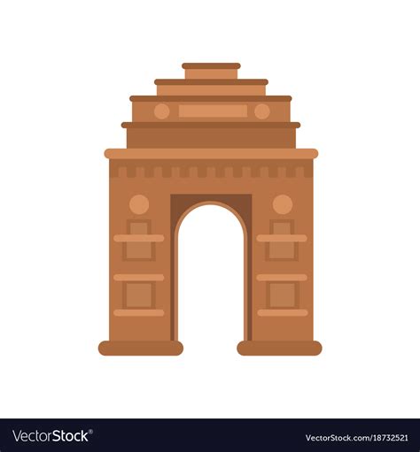 India Gate In Delhi Famous Monument Of Royalty Free Vector