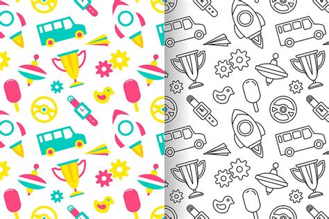 Seamless Patterns For Kids By Volyk Thehungryjpeg
