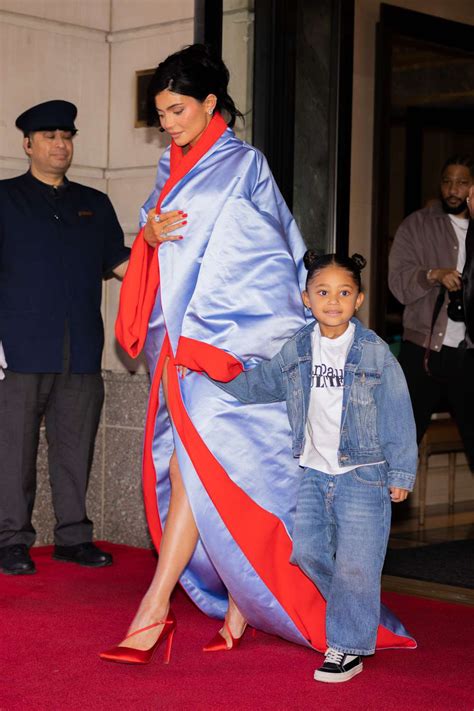 Kylie Jenner Coordinates Outfit With Daughter Stormi Before Heading To 2023 Met Gala Photo