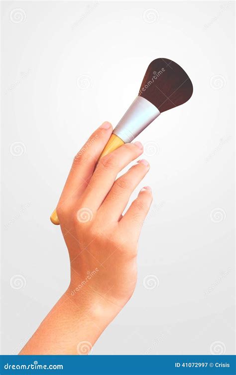 Woman Hand Holding Brush For Makeup Stock Photo Image 41072997