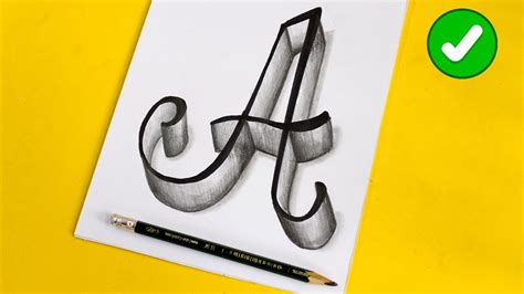 Dibujos Muy Faciles ⭐como Dibujar Letras En 3d Letra A Easy Way To
