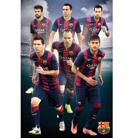 Fc Barcelona Poster Players 4 Unisportstoreat