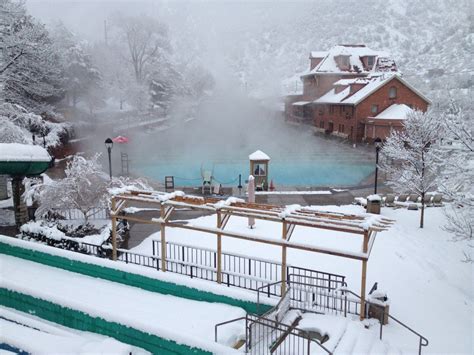 Glenwood Hot Springs In The Snow Colorado Hotsprings Winter